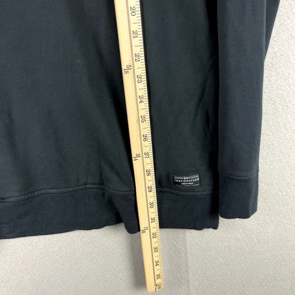Travis Mathew Newport 1/4 Zip Pullover Mens XL Black Stretch Pockets Golf Logo - Picture 13 of 16